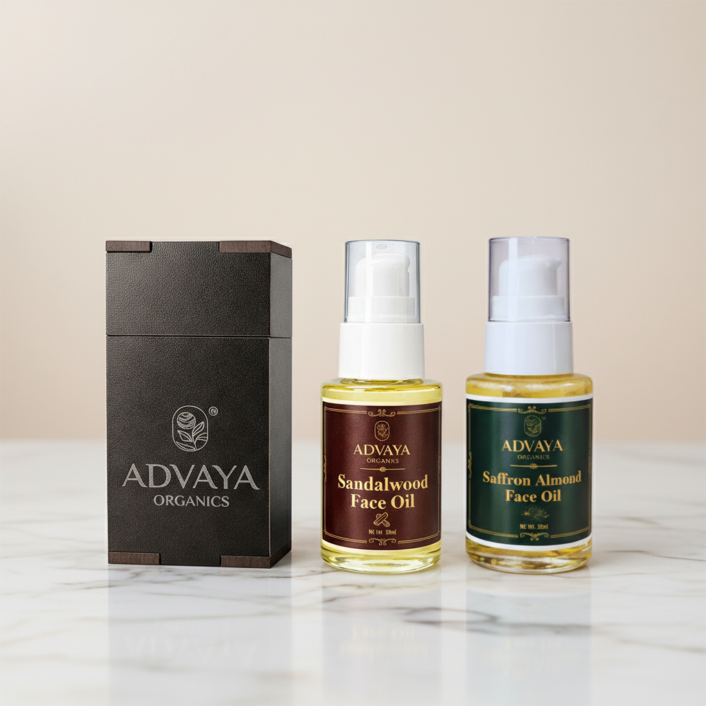 Saffron + Sandlewood Dual Face Oil Luxury Combo